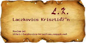 Laczkovics Krisztián névjegykártya