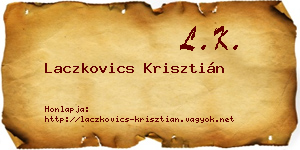Laczkovics Krisztián névjegykártya