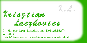 krisztian laczkovics business card